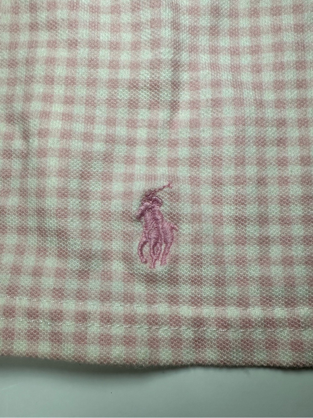 POLO RALPH LAUREN PINK GINGHAM DOG SHIRT LARGE PET POLO PREPPY COTTON PINK PONY - Picture 3 of 11